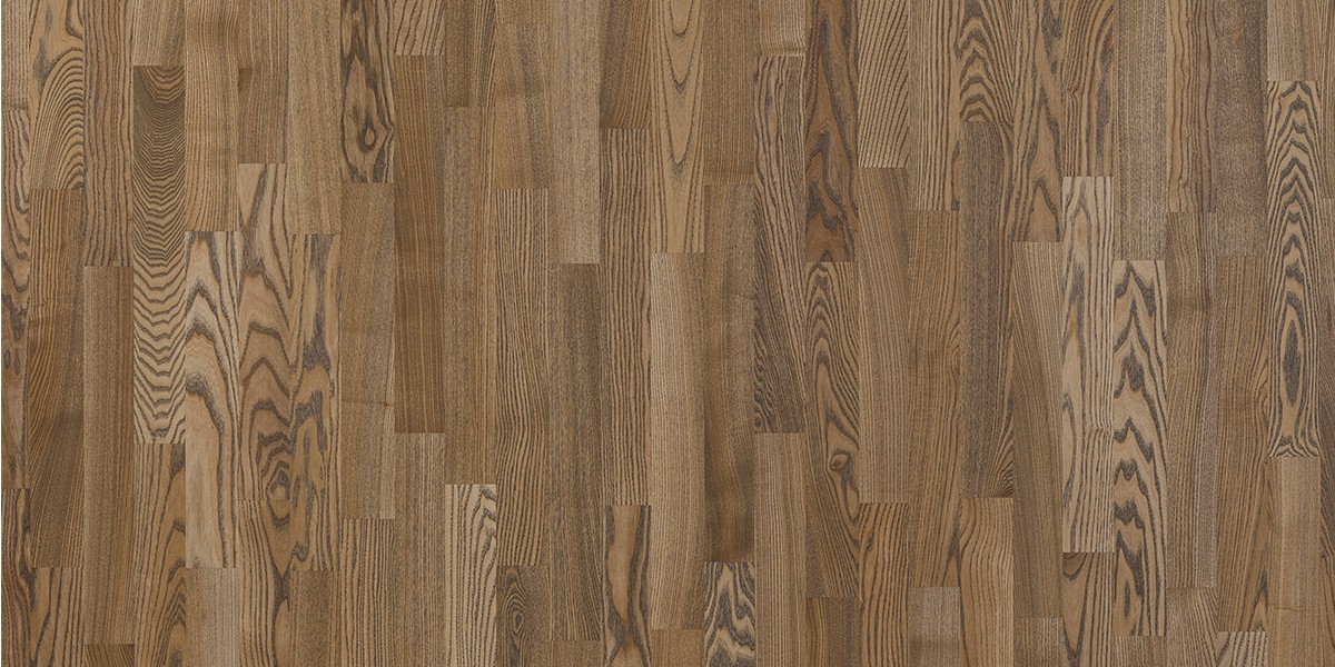 Паркетная доска Floorwood FW Ash Madison brown oil Ясень Кантри 3S трехполосная брашированная
