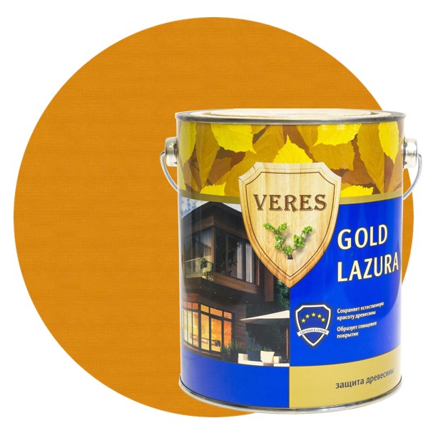 Пропитка для древесины Veres Gold Lazura № 3 Тик 0,9 л