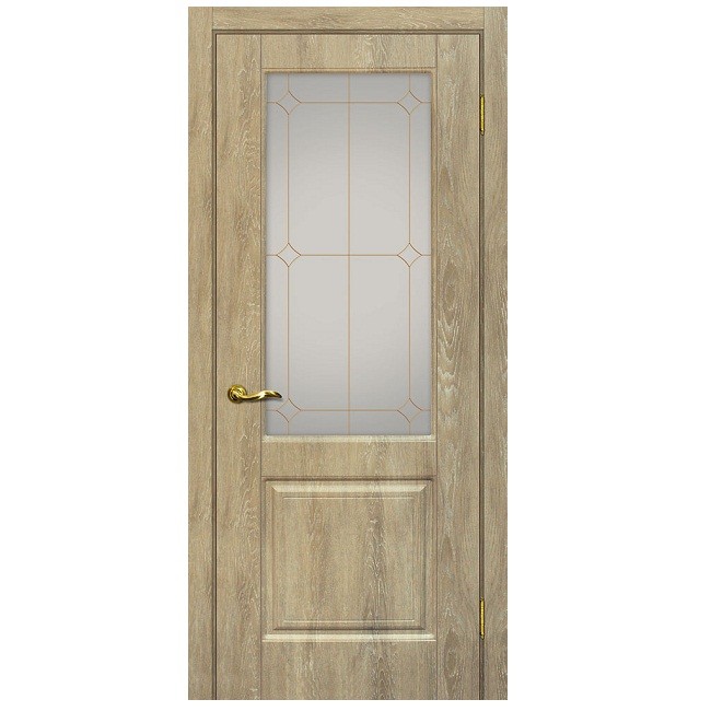Дверь межкомнатная Мариам Версаль-1 ПВХ Дуб шале песочный глухое 1900х600 мм