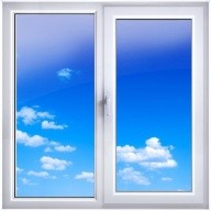 Окно ПВХ двухкамерное  1200х1200 мм двухстворчатое створка поворотно-откидная правая