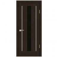 Дверь межкомнатная Profilo Porte PS-2 экошпон Венге Мелинга стекло черный лакобель 2000х800 мм