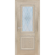 Дверь межкомнатная Profilo Porte PSB-27 Baguette экошпон Дуб Гарвард кремовый стекло белый сатинат 2000х600 мм