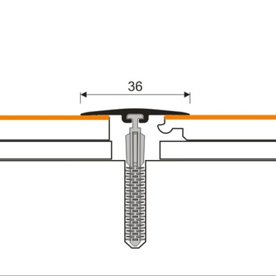 Порожек ПВХ Myck D-P0100-5P Ясень 1000х36 мм