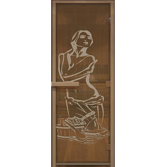 Дверь для хамама стеклянная Doorwood DW00134 Искушение бронза 700х1900 мм
