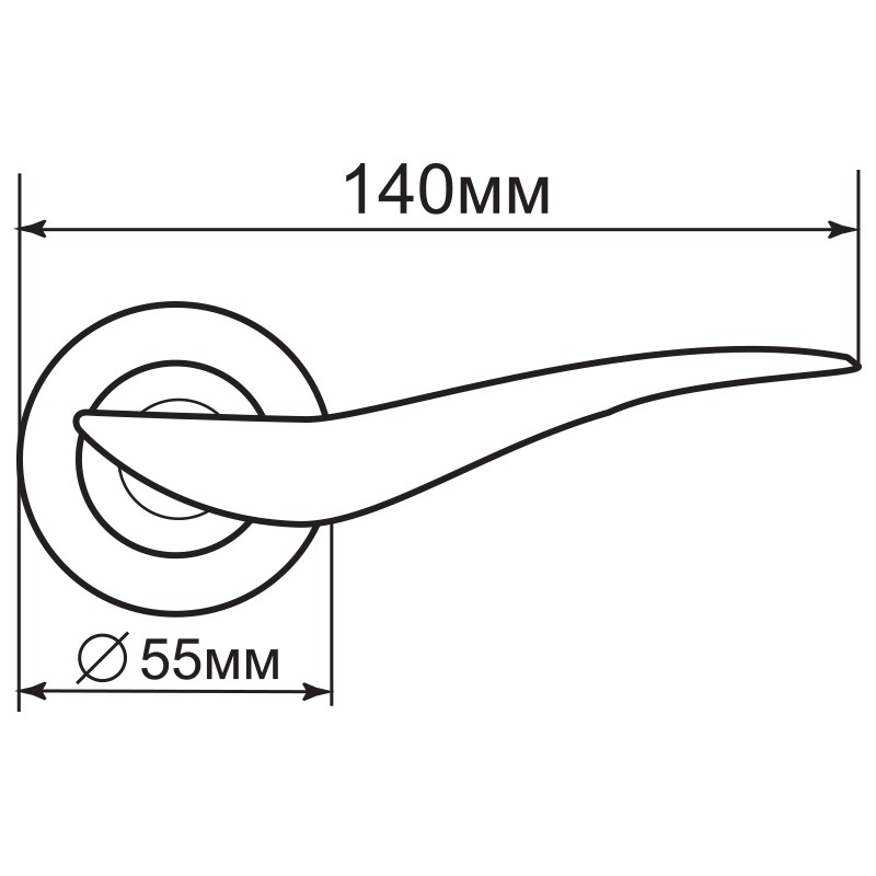 Ручка дверная Palladium Mistik AB