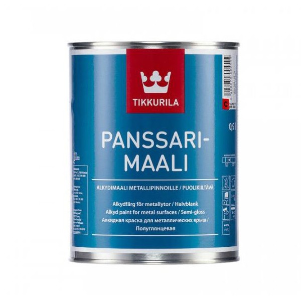 Краска Tikkurila Panssarimaali полуглянцевая база А 0,9 л