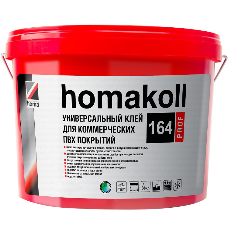 Клей Homakoll 164 Prof для коммерческих ПВХ-покрытий 5 кг