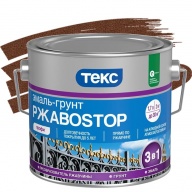 Эмаль-грунт Текс РжавоStop Профи молотковая коричневая 2 кг