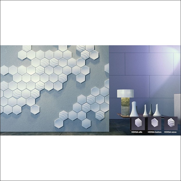 Гипсовая 3D панель Artpole Elementary Heksa-wave