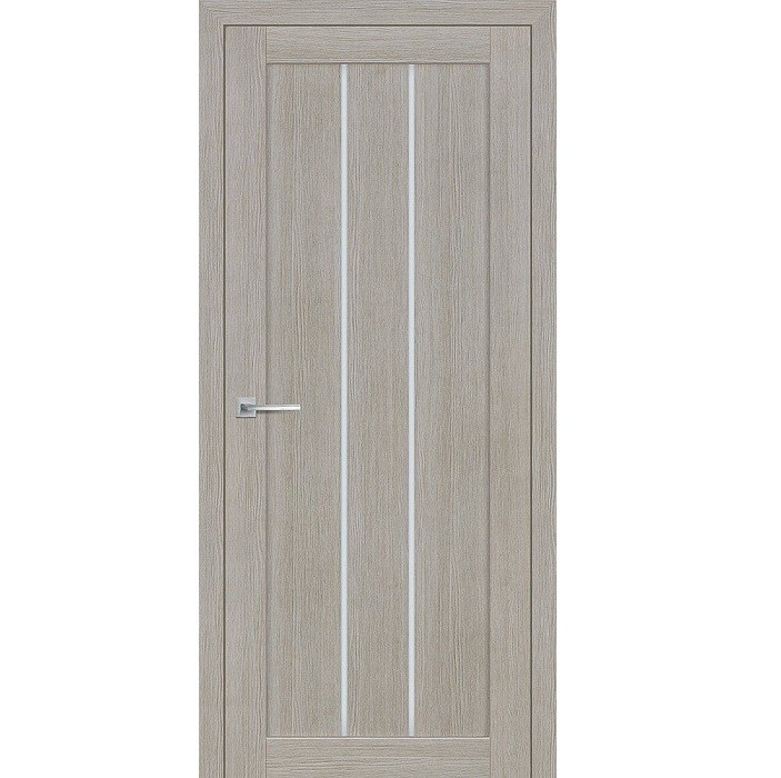 Дверь межкомнатная Мариам Техно 602-3D экошпон светло-серое стекло белый сатинат 2000х800 мм