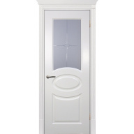 Дверь межкомнатная Текона Смальта 12 молочное RAL 9010 стекло белый сатинат 2000х900 мм