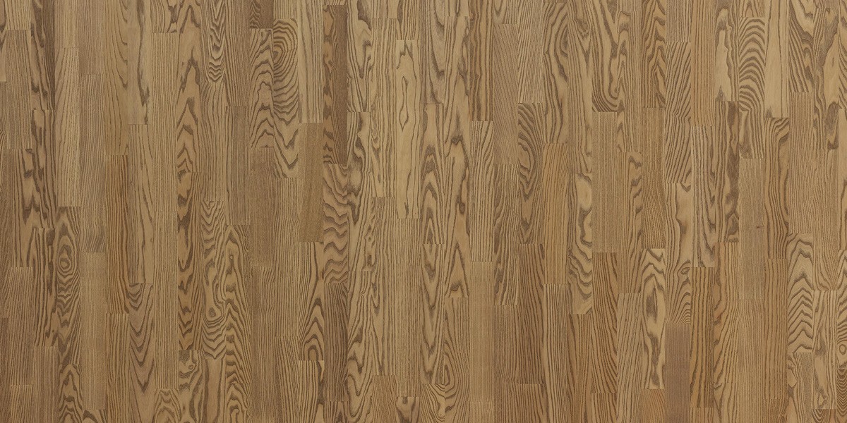 Паркетная доска Floorwood FW Ash Madison beige oiled Ясень Кантри 3S трехполосная брашированная