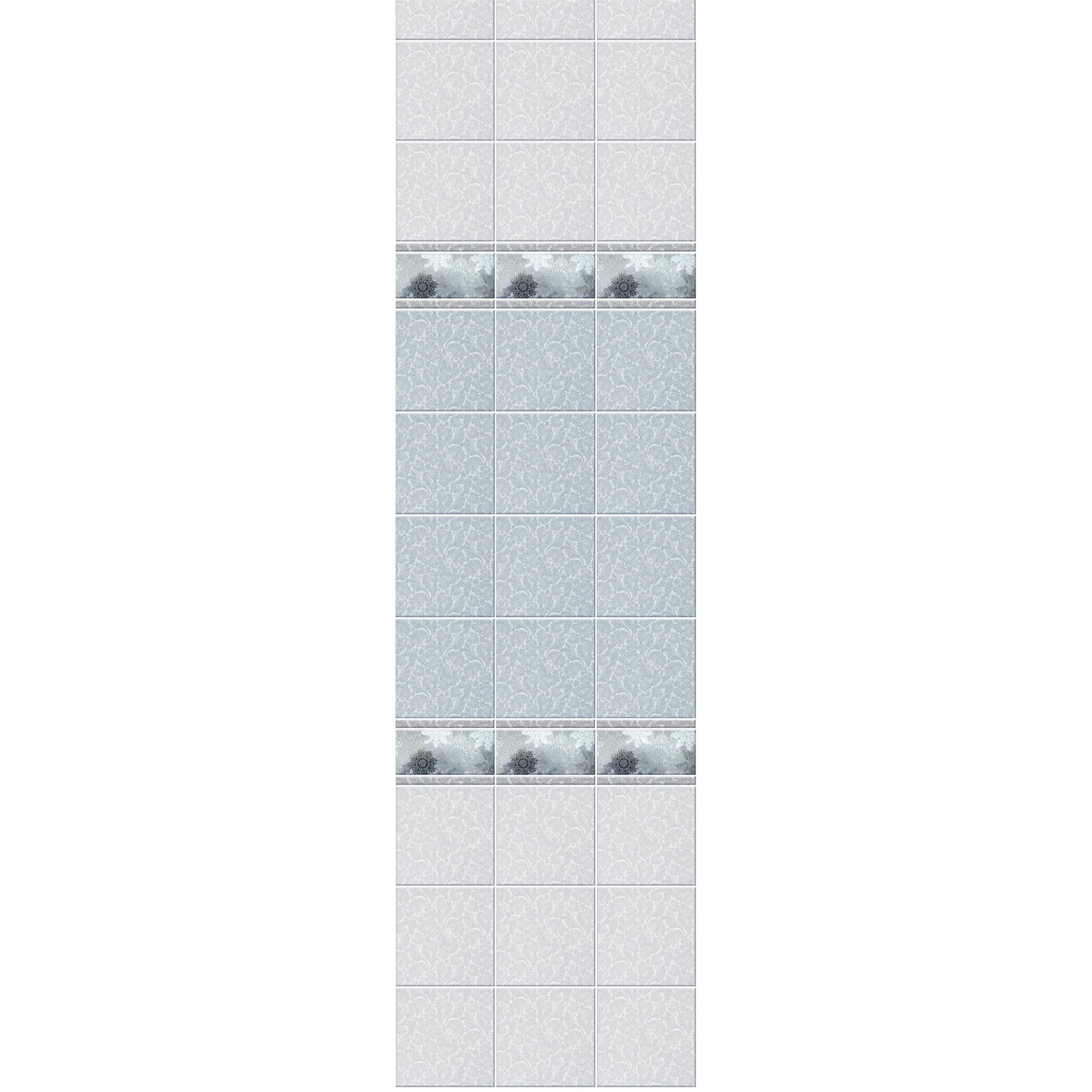 Стеновая панель ПВХ Novita с эффектом мерцания 3D Зимняя сказка добор 2700х250 мм