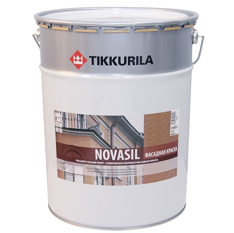 Краска фасадная Tikkurila Novasil база MRC глубокоматовая 2,7 л
