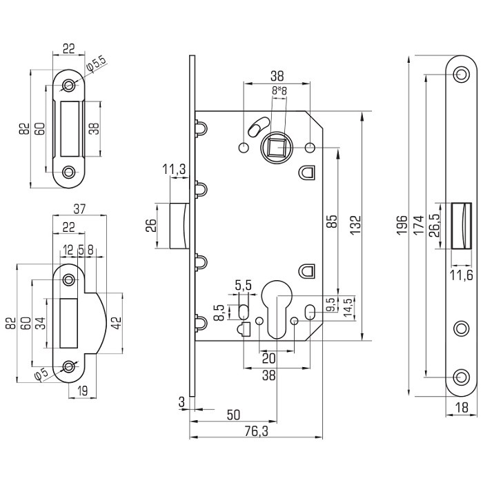 Корпус замка Palladium 600 PC