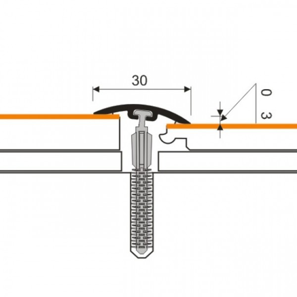 Порожек ПВХ Myck D-P0300-0Р Венге 1000х30 мм