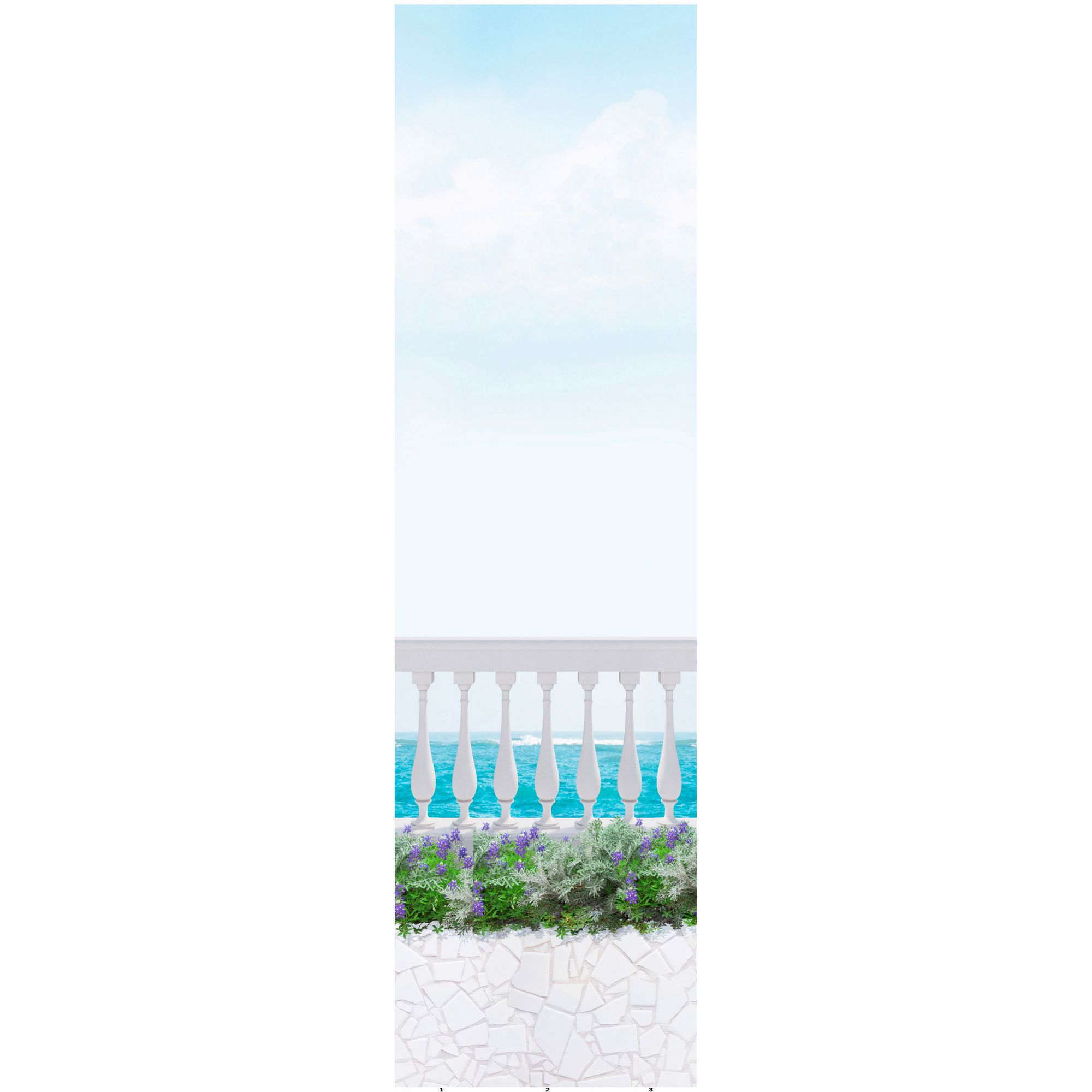 Стеновая панель ПВХ Novita Панорамы 3D Морской бриз Добор 2700х250 мм