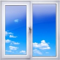 Окно ПВХ двухкамерное  1450х1440 мм двухстворчатое створка поворотно-откидная левая