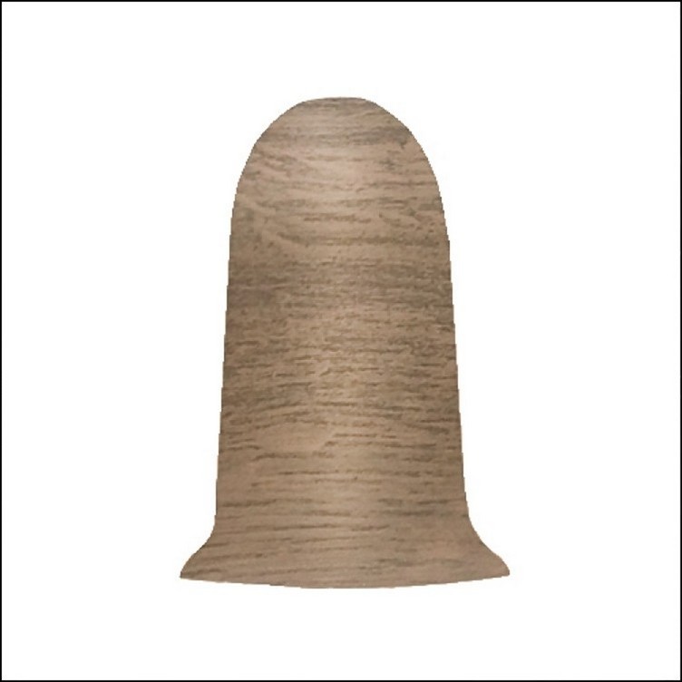 Угол внешний для плинтуса ПВХ T-Plast (68 мм) Дуб темно серый