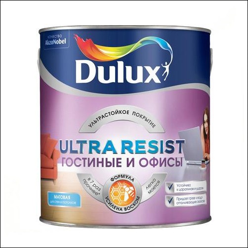 Краска для Гостиной и офиса Dulux Ultra Resist BC (прозрачный)