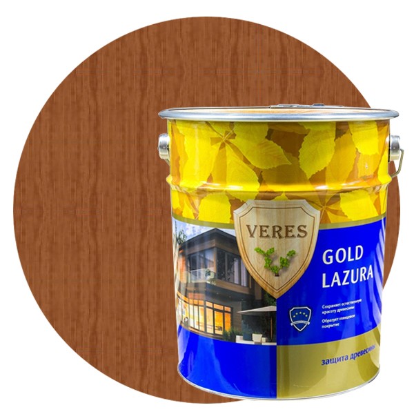 Пропитка для древесины Veres Gold Lazura № 19 Дуб 2,7 л