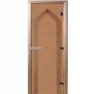 Дверь для сауны стеклянная Doorwood DW00082 Арка бронза матовая 800х2000 мм