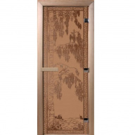 Дверь для сауны стеклянная Doorwood DW00907 Березка бронза матовая 700х1900 мм