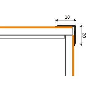 Порожек угловой Г-образный ПВХ Myck D-K0500-4Е Ольха 1000х20х20 мм