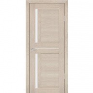 Дверь межкомнатная Profilo Porte PS-19 экошпон Каппучино мелинга стекло белый сатинат 2000х600 мм