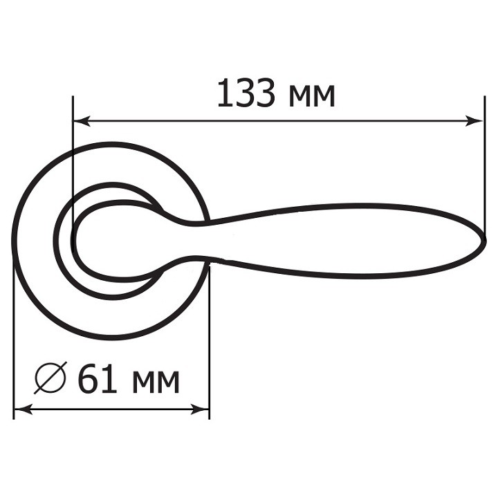Ручка дверная Palladium Suite MAB