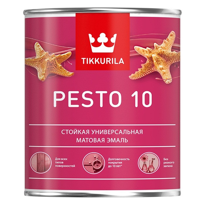 Эмаль Tikkurila Pesto 10 матовая база А 9 л