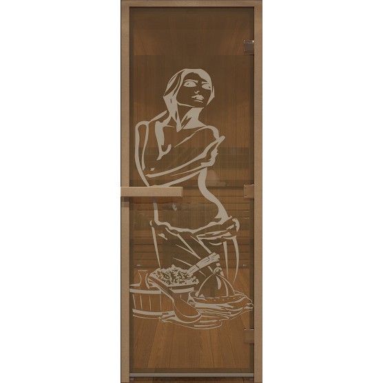 Дверь для сауны стеклянная Doorwood DW00097 Искушение бронза матовая 700х1900 мм