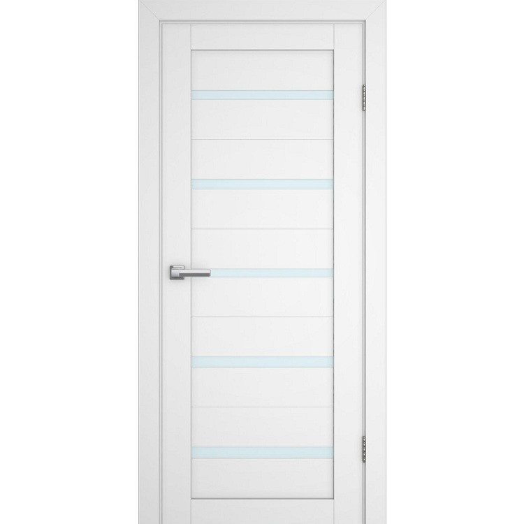 Дверь межкомнатная Profilo Porte PSС-7 экошпон Белый стекло белый сатинат 2000х700 мм