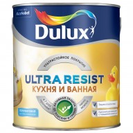 Краска Dulux Ultra Resist для кухни и ванной база BW полуматовая 2,5 л