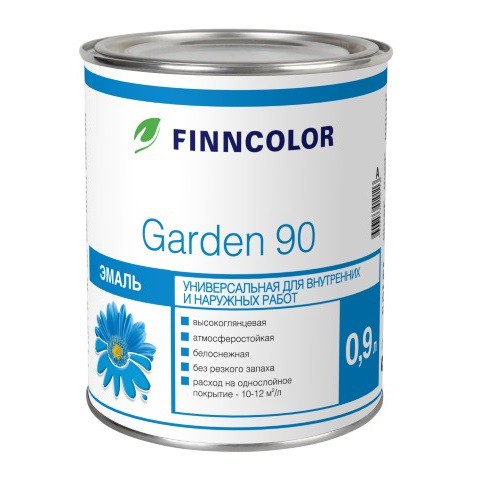 Эмаль алкидная Finncolor Garden 90 глянцевая база A 9 л