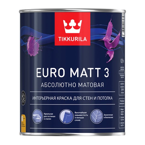 Краска латексная Tikkurila Euro Matt-3 основа C 9 л