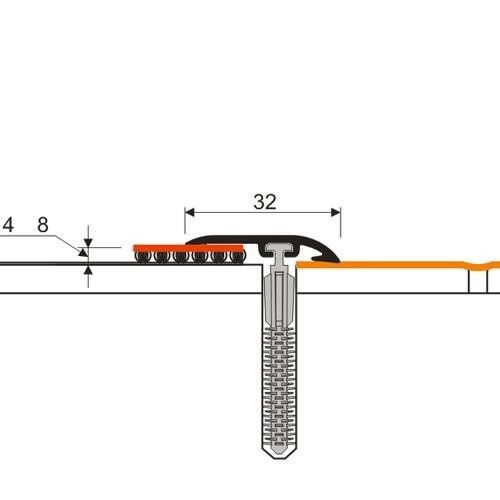Порожек ПВХ Myck D-Z0100-8Е Черешня 1000х32 мм