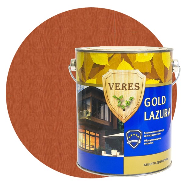 Пропитка для древесины Veres Gold Lazura № 12 белый 2,7 л