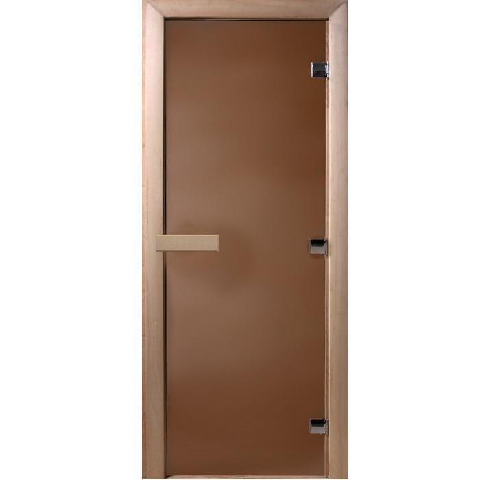 Дверь для сауны стеклянная Doorwood DW01125 Теплая ночь бронза матовая 700х1900 мм