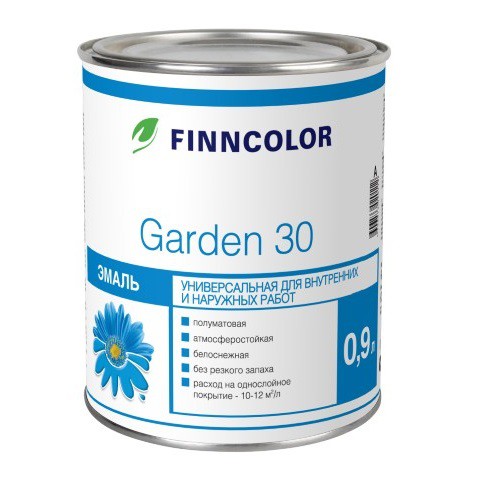 Эмаль алкидная Finncolor Garden 30 полуматовая база C 2,7 л