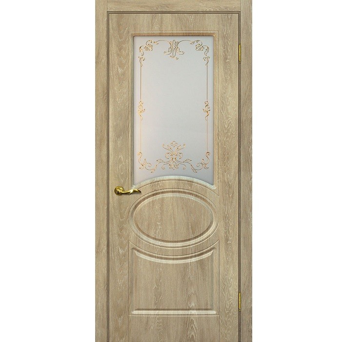 Дверь межкомнатная Мариам Сиена-1 ПВХ шале Дуб песочный глухое 1900х550 мм