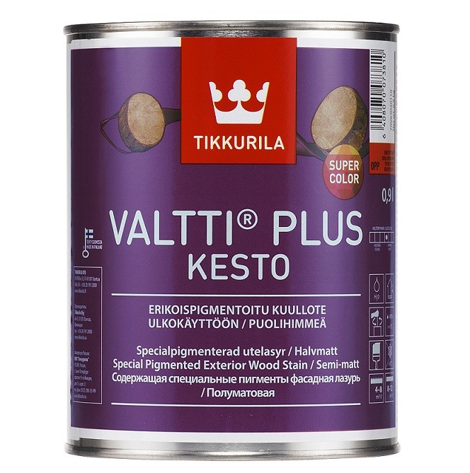 Лазурь фасадная Tikkurila Valtti Plus Kesto OPP полуматовая 9 л