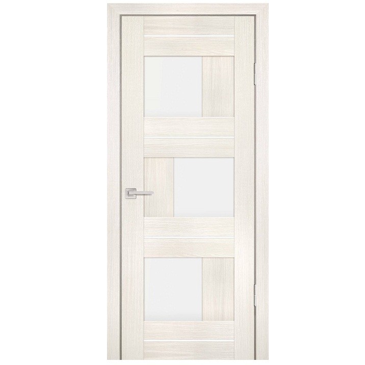 Дверь межкомнатная Profilo Porte PS-13 экошпон Эшвайт Мелинга стекло белый сатин 2000х600 мм
