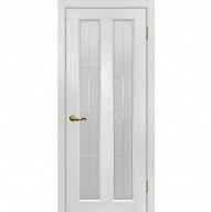 Дверь межкомнатная Мариам Тоскана-5 ПВХ Пломбир стекло белый сатинат решетка 2000х700 мм