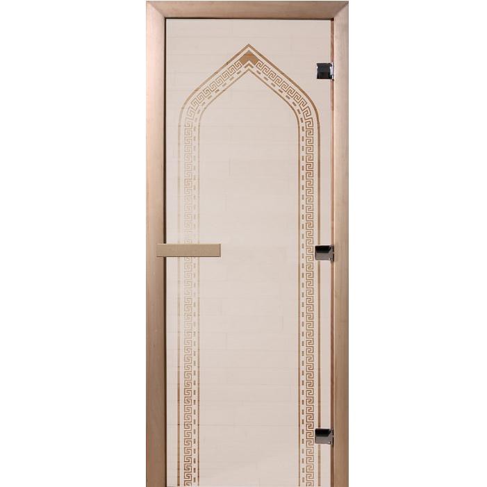 Дверь для сауны стеклянная Doorwood DW00083 Арка сатин 700х1900 мм