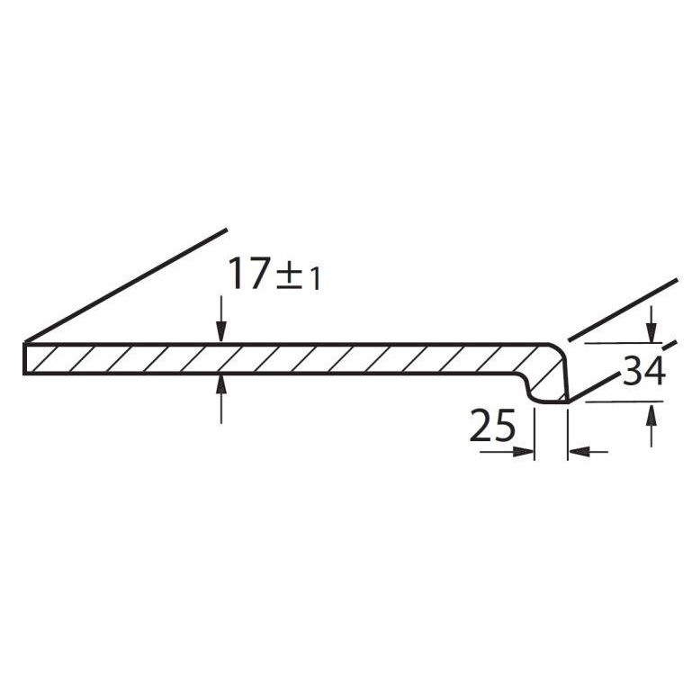 Подоконник Werzalit Мрамор Bianco матовый 300 мм резка
