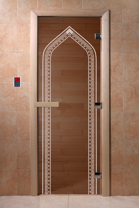 Дверь для сауны стеклянная Doorwood DW01015 Арка бронза 700х1900 мм