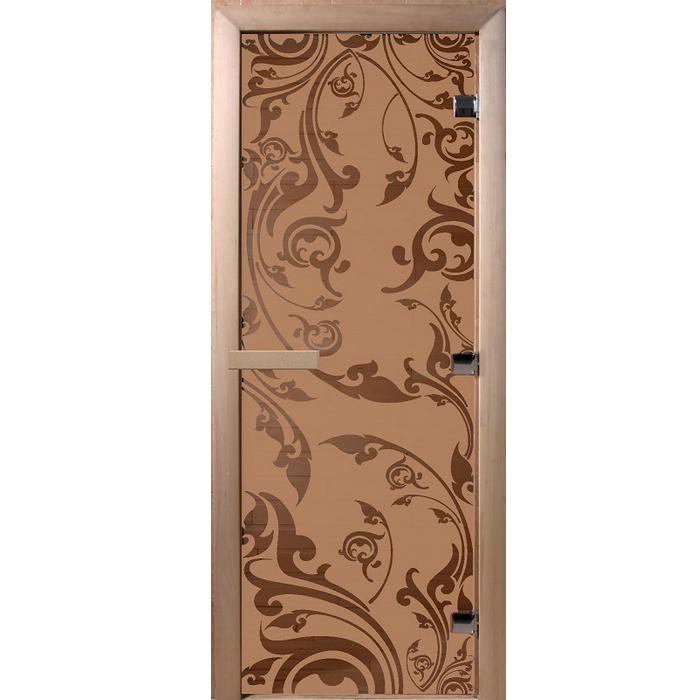 Дверь для сауны стеклянная Doorwood DW01038 Венеция бронза 800х2000 мм
