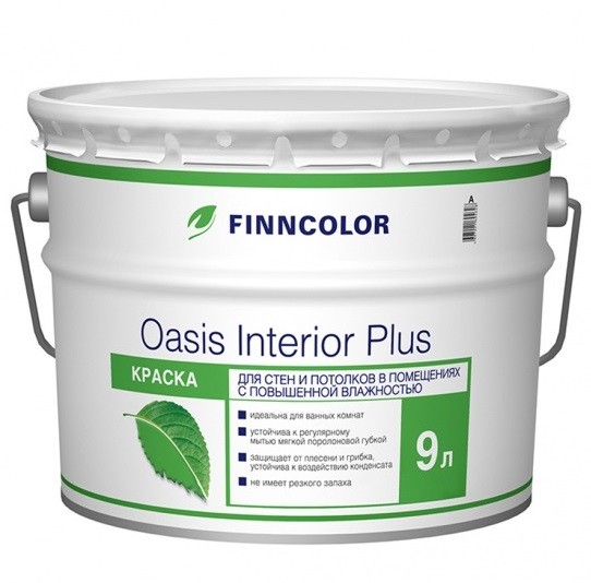 Краска для стен и потолков Tikkurila Finncolor Oasis Interior Plus база А глубокоматовая 0,9 л