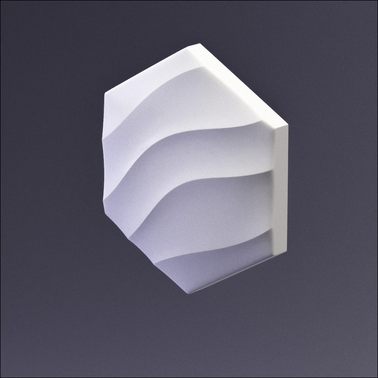 Гипсовая 3D панель Artpole Elementary Heksa-wave